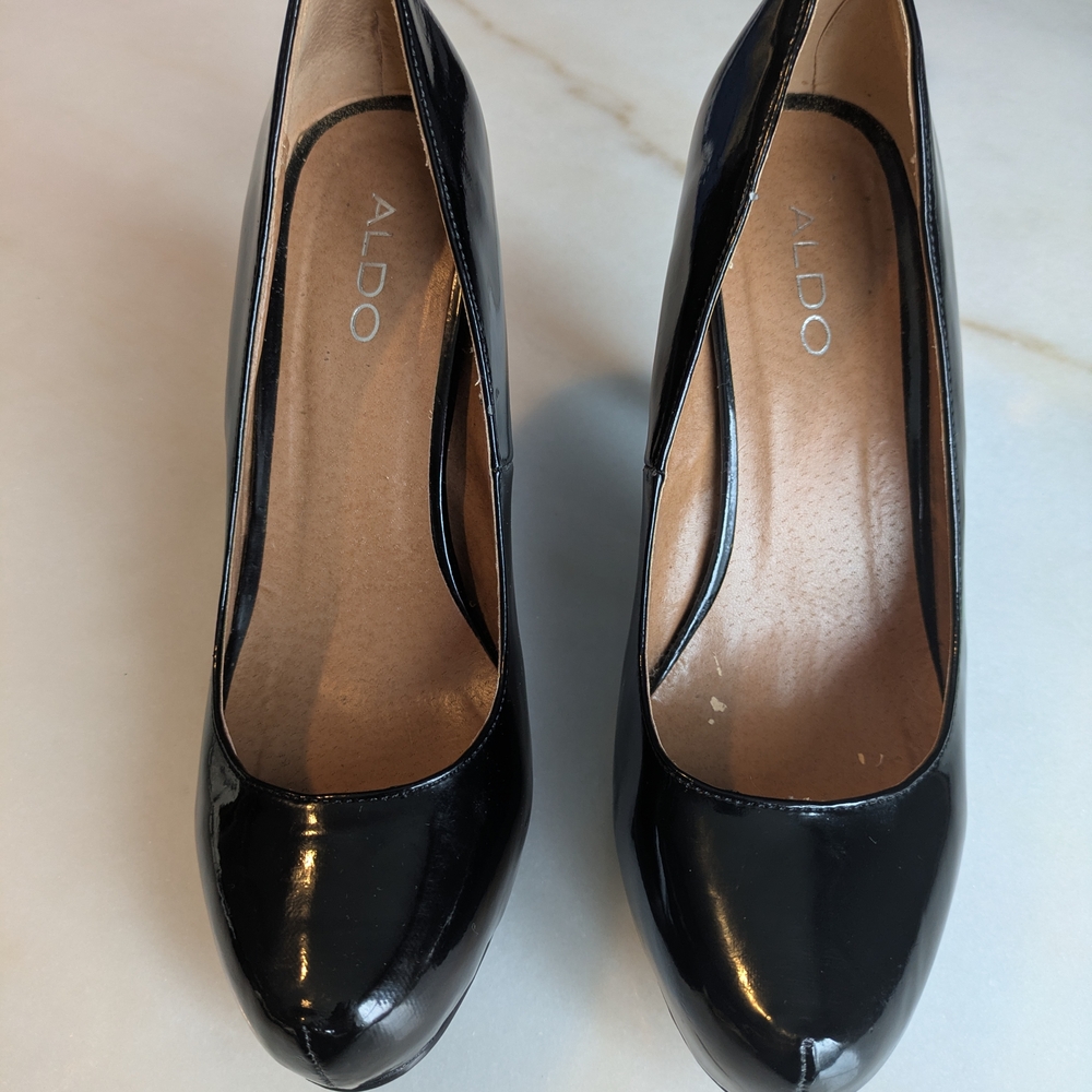 Aldo Shiny Black Heels for Women